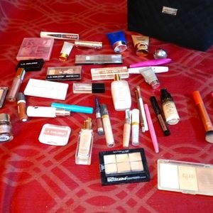 Steve Madden quted clutch purse + makeup lot